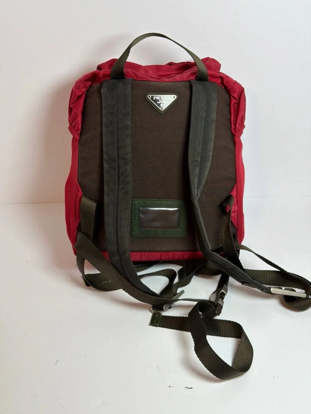Prada Tessuto Red Nylon Backpack